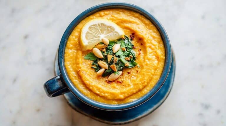 Mediterranes Linsen Dal mit Kurkuma, Kokosmilch und frischen Kraeutern - ballaststoffreiches Feel Great Family Rezept