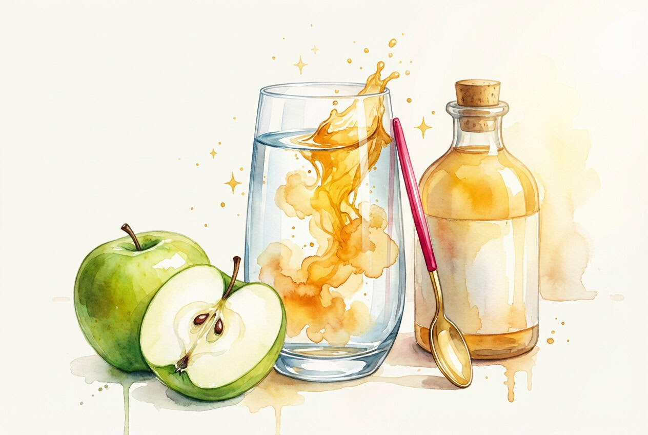 Apfelessig in Wasser vor dem Essen als Blutzucker-Tipp