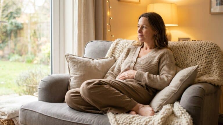 Darm-Hirn-Achse Illustration - Verbindung zwischen Darm und Gehirn ueber den Vagusnerv