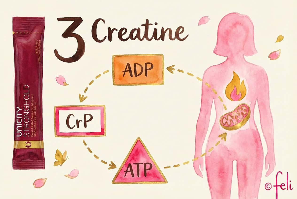 Kreatin recycelt ATP zu Energie in Millisekunden – Wirkmechanismus Stronghold