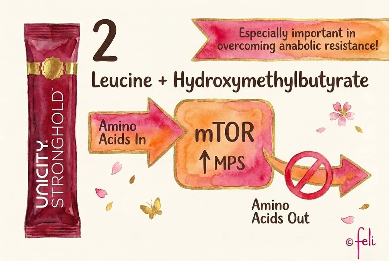 Leucin und HMB in Stronghold gegen anabole Resistenz – Muskelaufbau ab 40
